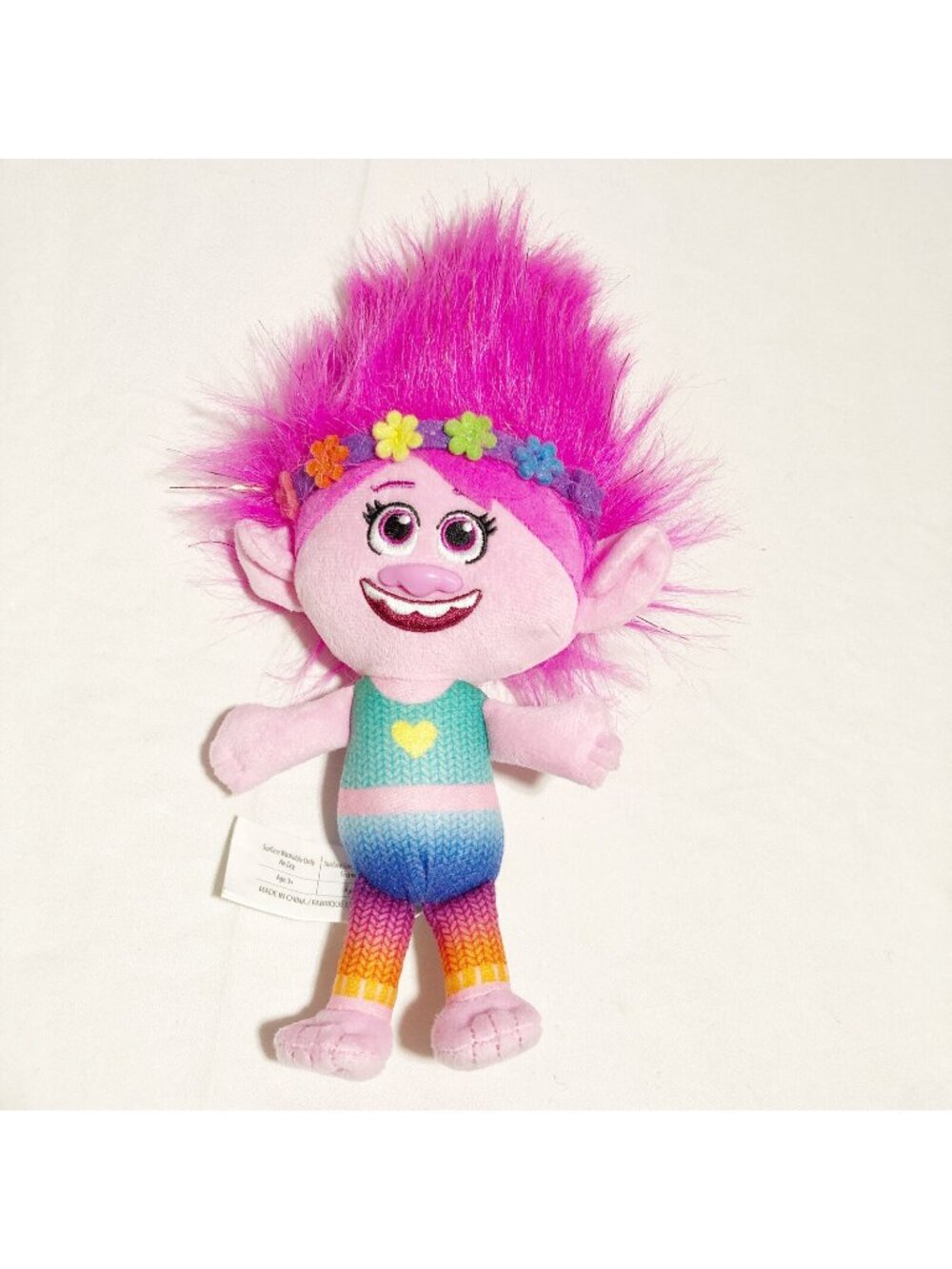 Trolls World Tour Plush Toy Doll Dreamworks Movie Animation Rainbow Pink Hair
